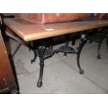 cast iron pub table