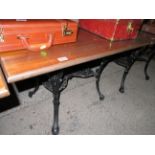 Cast iron pub table