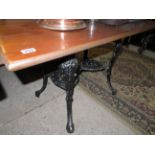 Cast iron pub table