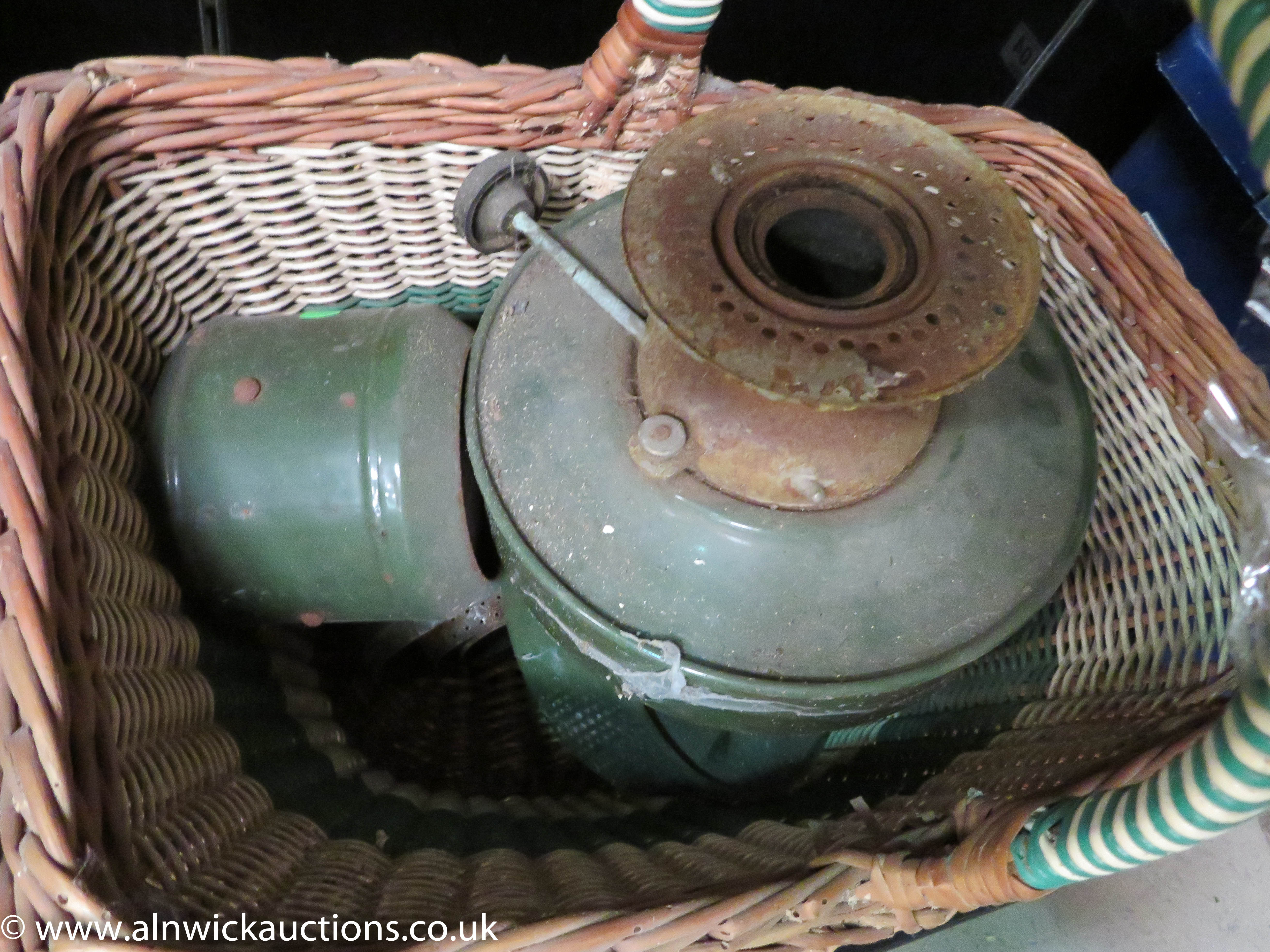 Oil lamp and basket - Image 2 of 2