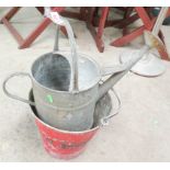 Fire Bucket and Watering Can
