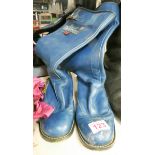 Ladies Frank Thomas Blue Motorcycle Boots