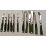Solid Silver Cutlery Set (6) , London FH Maker 435g