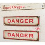 3 Enamel Signs