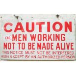 Enamel Caution Sign