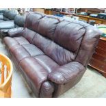 Buffalo Hide Reclining Three Seater