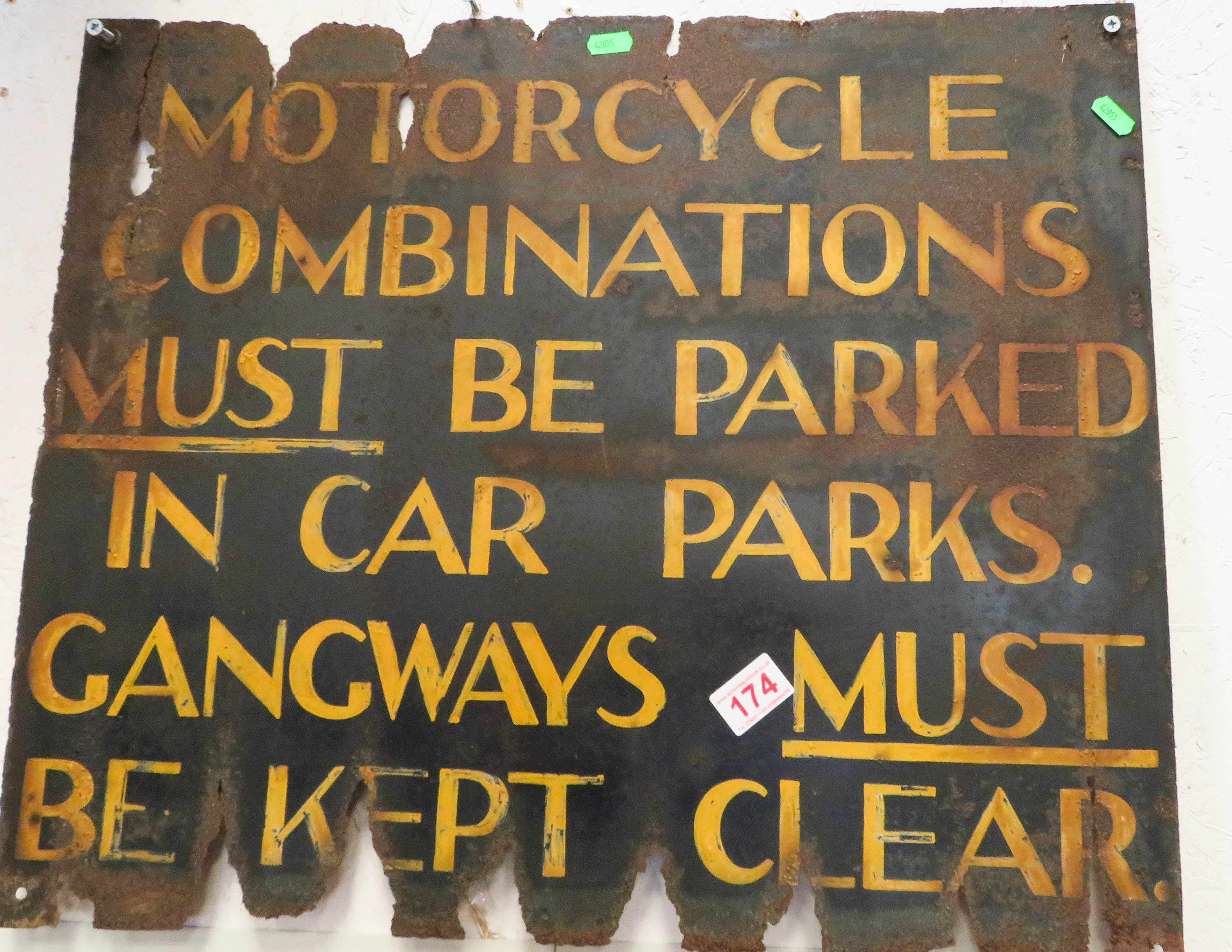 Motorbike Metal Sign