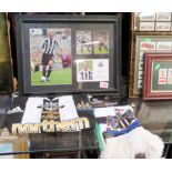 Alan Shearer Montage with Newcastle Shirt and Scarf from his Testimonial