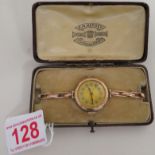 Ladies 9 carat gold watch and strap