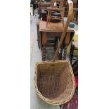 Wicker shopping trolley