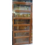 set of 6 globe wernike glass fronted shelves