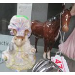 Beswick horse and Beswick Bertrix Potter