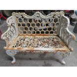 Very heavy cast iron bench