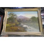 Old oil painting in Guild frame