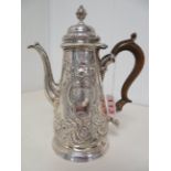 Silver George II coffee pot