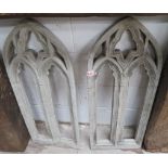 2 concrete gothic window frame