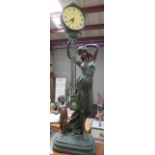 Large resin statue clock