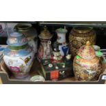 Japanese style vases and Miscellaneous