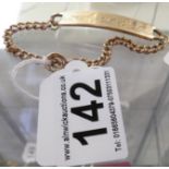 9 CT Gold Identity Bracelet 14.38g