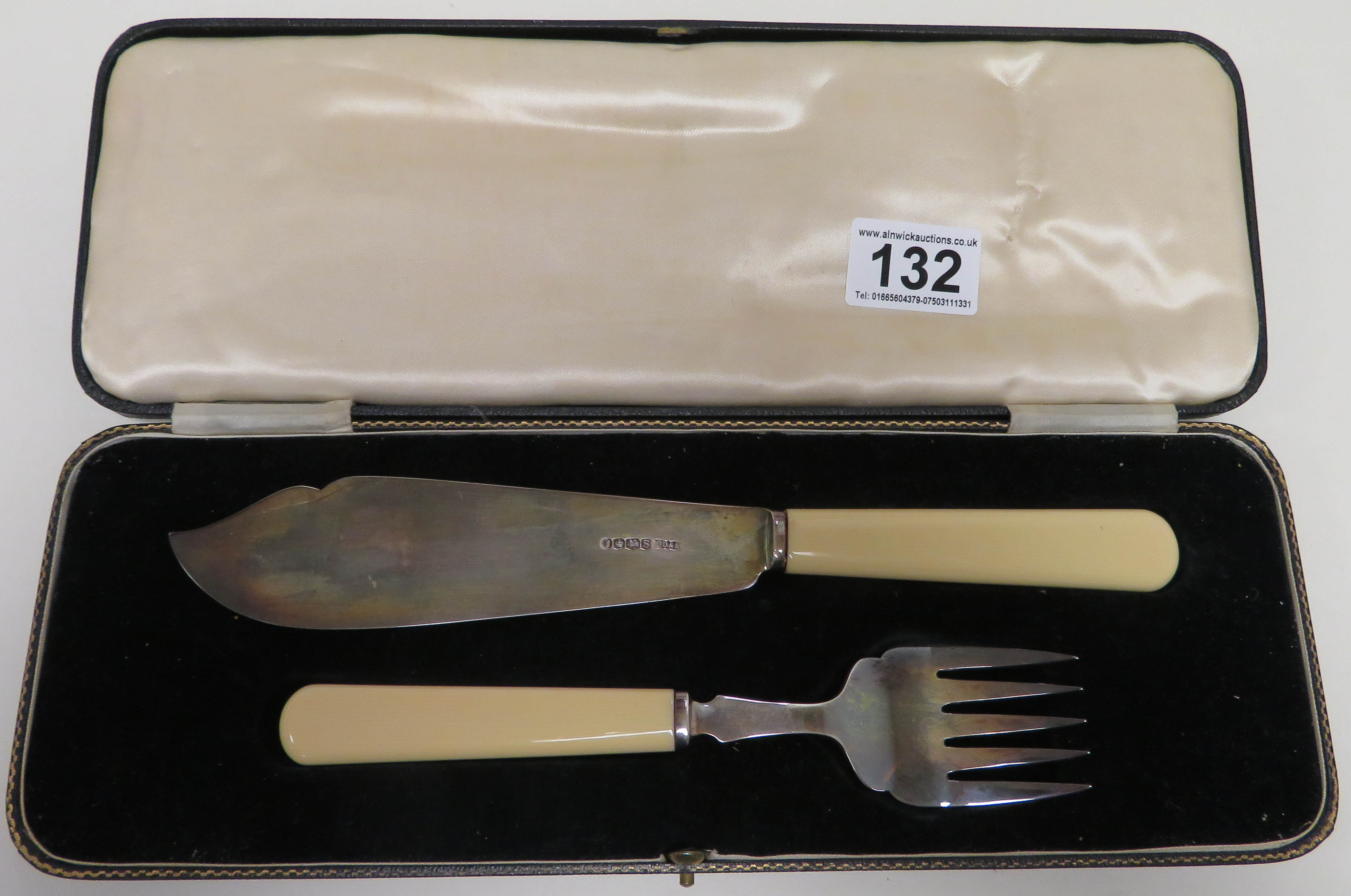 1937 Sheffield silver servers in box