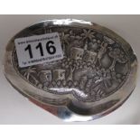 Indian silver ash tray