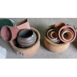 Collection of plant pots