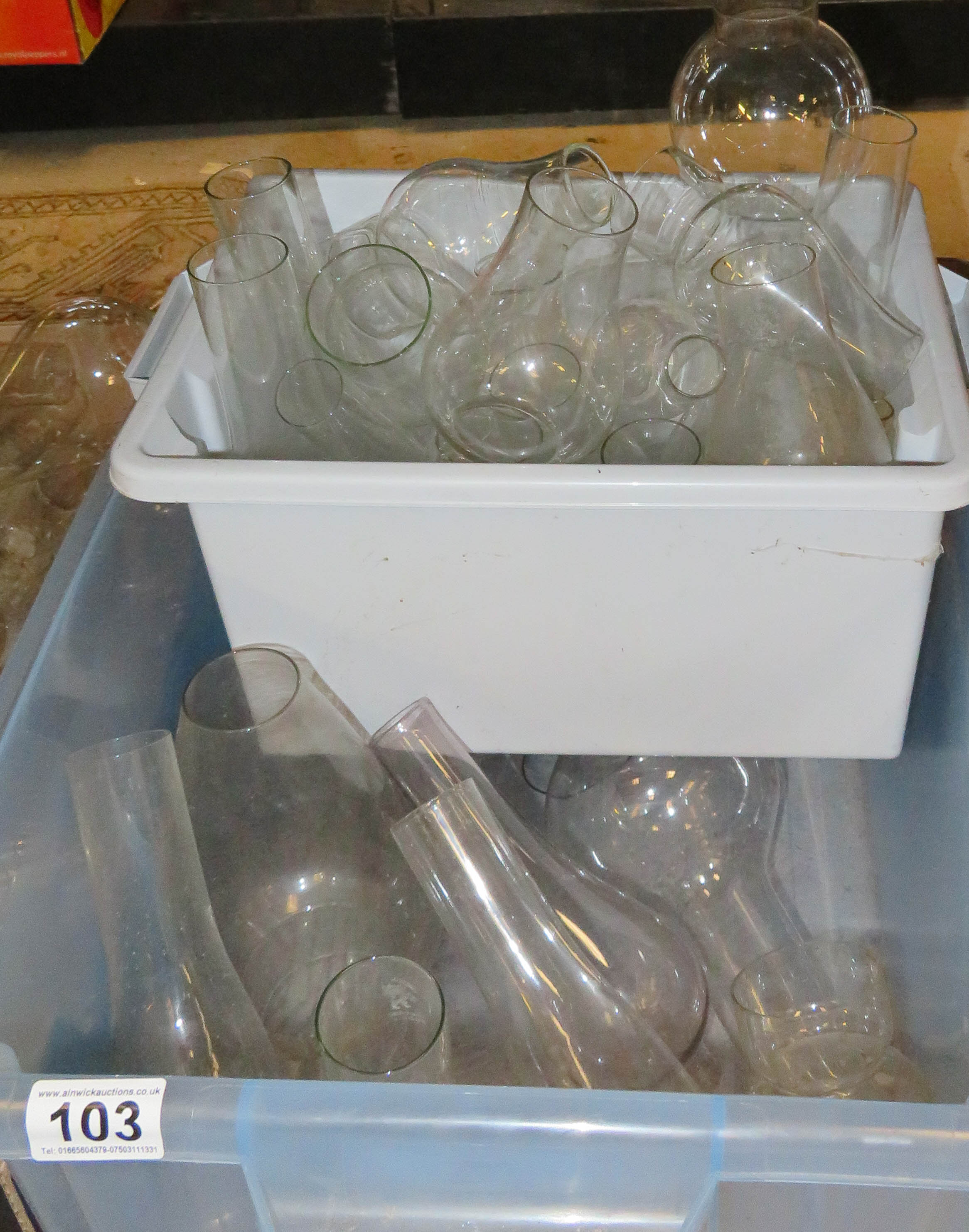 Large box of oil lamp chimineys