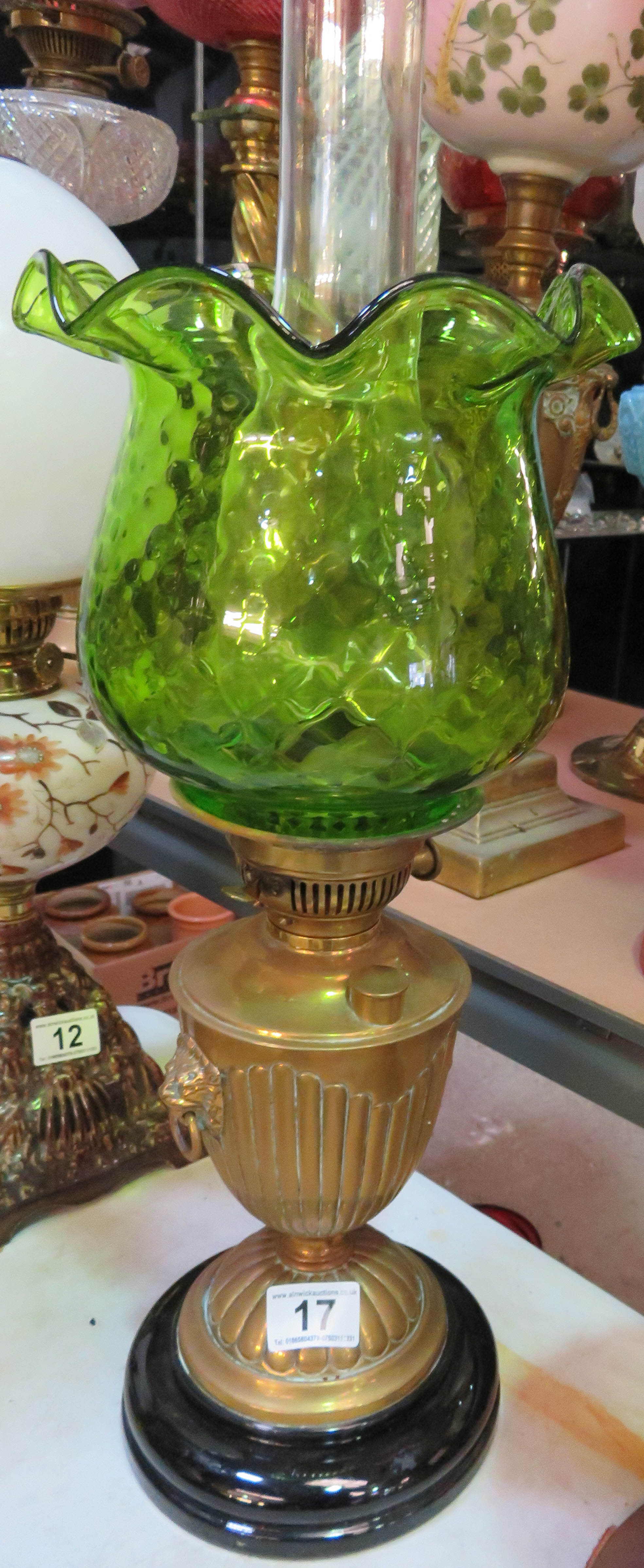 Brass oil lamp