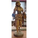 Carved wooden lady