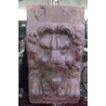 Carved lions head
