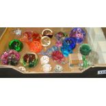 box of glass paper weights