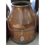 Copper milk churn