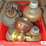 Box of copper oil lamp reservoirs