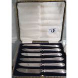 Boxed Silver Knife Set