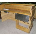 Solid wood outdoor bar