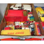 Box of vintage cars (some boxed0