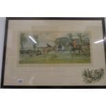 Hand tinted signed Snaffles Hunt Picture