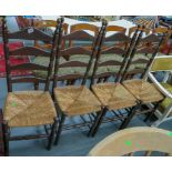 4 ladder back chairs