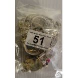 Bag of silver jewelry 177g