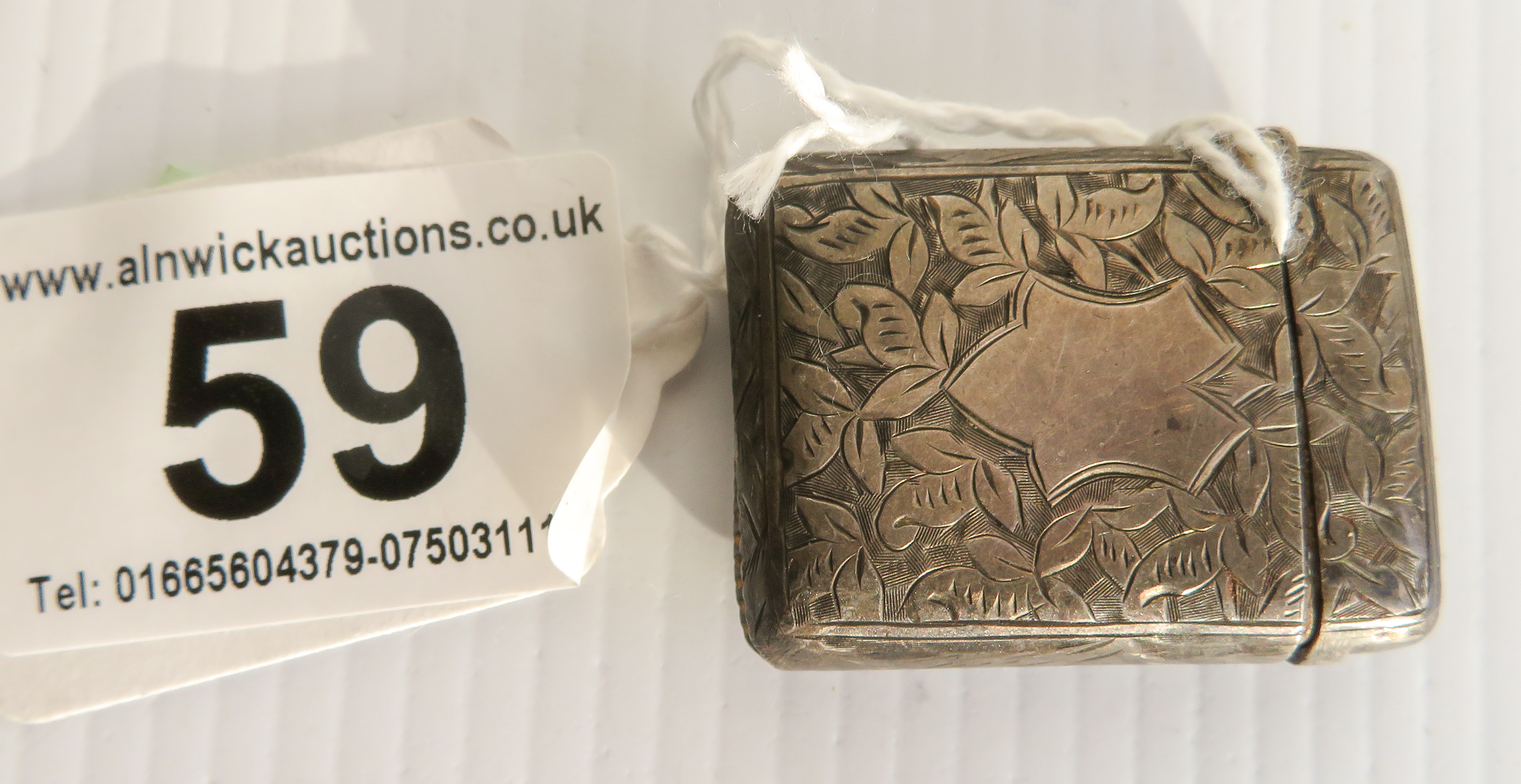 Hallmarked silver vesta