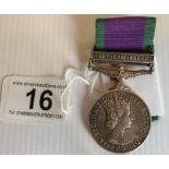 Northern Ireland campaign medal Srgt D Crabbe