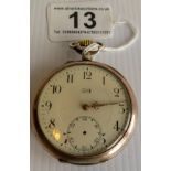 Silver Chopard pocket watch, fully working, second hand missing