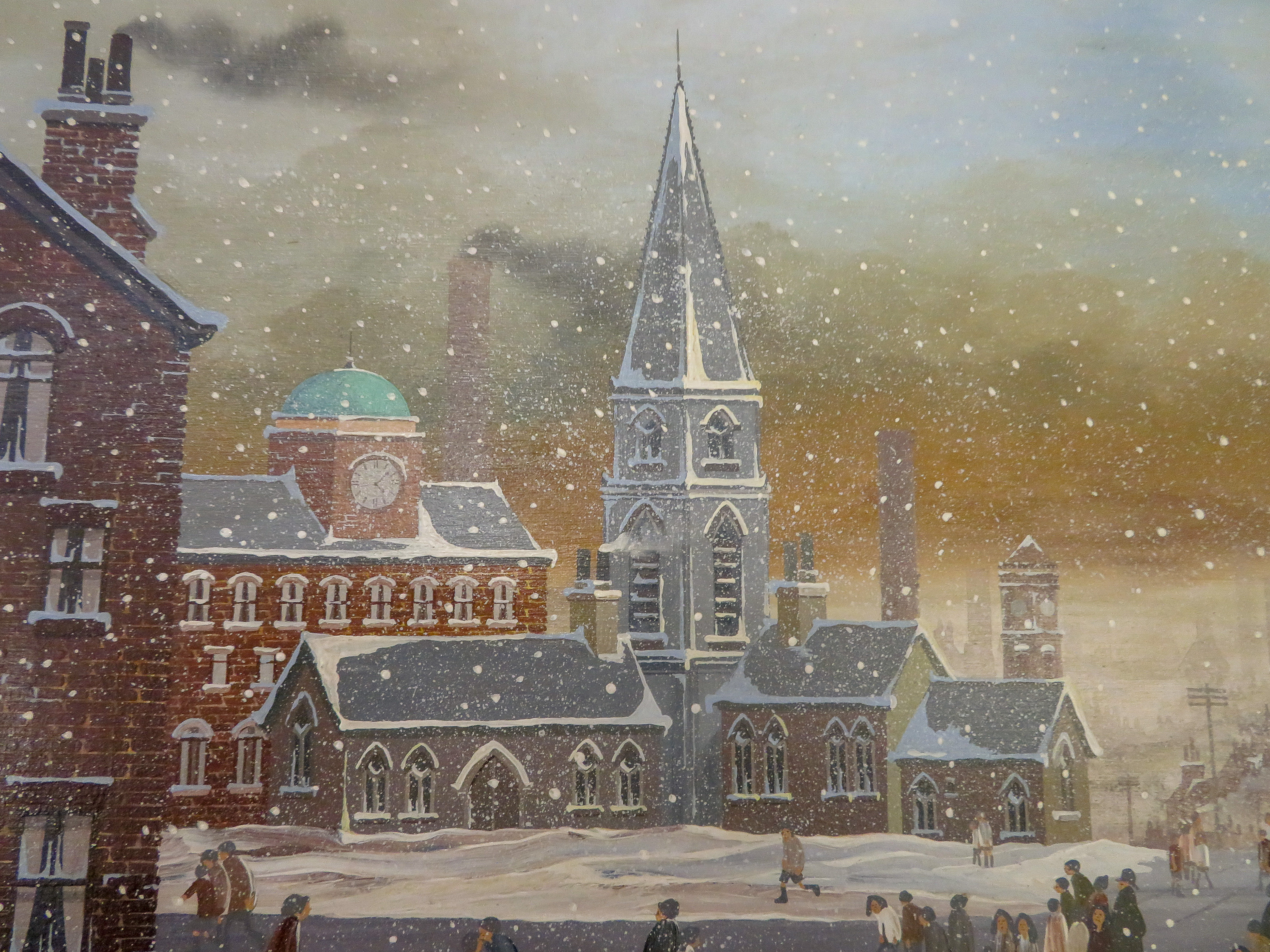 Brian Shields (Braaq) oil on canvas 18" by 24" in original gilt frame, signed Braaq and Ann (see - Image 3 of 9