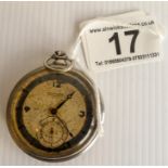 Steel Ulysses Nardan pocket watch, fully working