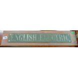 Train plate, English Electric