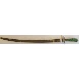 Ivory handled silver mounted sword and scabbard