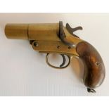 WWI Webley & Scott 1917 trench signal pistol, all marks visible. Buyer must have gun license.