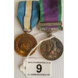 Northern Ireland campaign medal with UN medal Cpl R Smith RCT