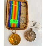 WWI Gnr V West Royal Artillery pair in box