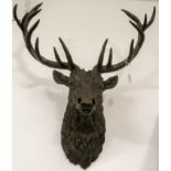 2ft x 3ft cold cast bronze stag's head - 20kg in weight